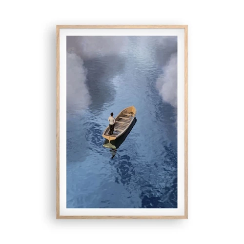 Poster in einem Rahmen aus heller Eiche - Leben – Reise – unbekannt - 61x91 cm