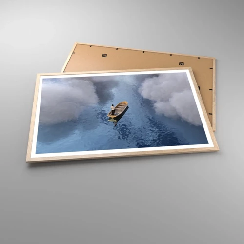 Poster in einem Rahmen aus heller Eiche - Leben – Reise – unbekannt - 91x61 cm