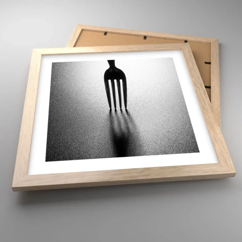 Poster in einem Rahmen aus heller Eiche - Licht und Schatten - 30x30 cm