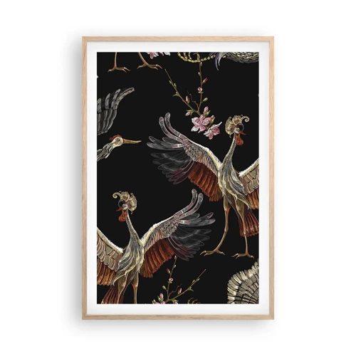 Poster in einem Rahmen aus heller Eiche - Märchenvogel - 61x91 cm