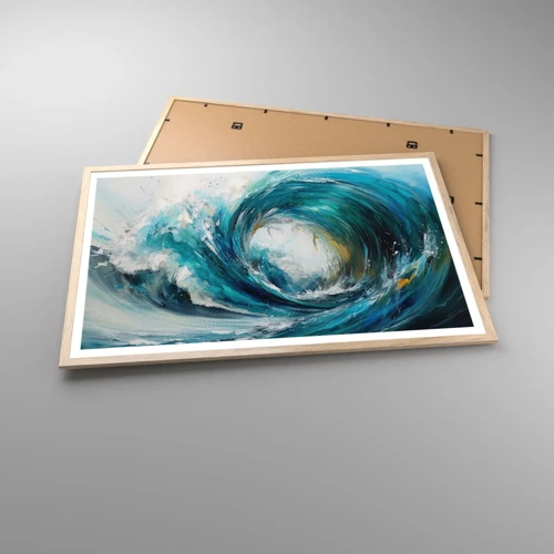 Poster in einem Rahmen aus heller Eiche - Meeresportal - 91x61 cm
