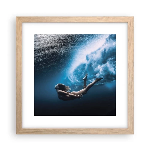 Poster in einem Rahmen aus heller Eiche - Moderne Meerjungfrau - 30x30 cm