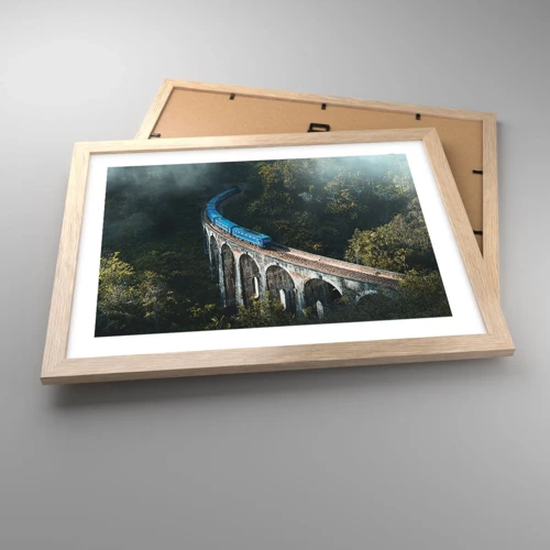 Poster in einem Rahmen aus heller Eiche - Neigung zur Natur - 40x30 cm