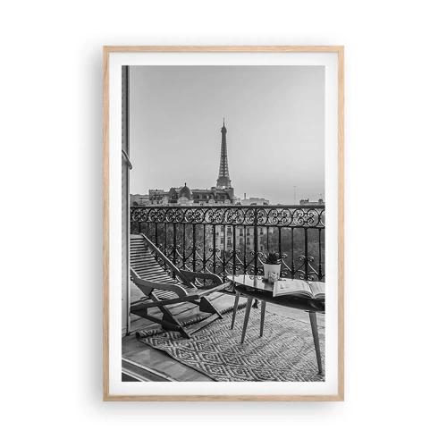 Poster in einem Rahmen aus heller Eiche - Pariser Nachmittag - 61x91 cm