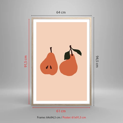 Poster in einem Rahmen aus heller Eiche - Pure Süße - 61x91 cm