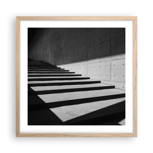 Poster in einem Rahmen aus heller Eiche - Rohe Schönheit des Modernismus - 50x50 cm