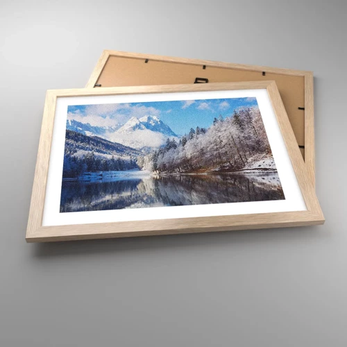 Poster in einem Rahmen aus heller Eiche - Schneefang - 40x30 cm