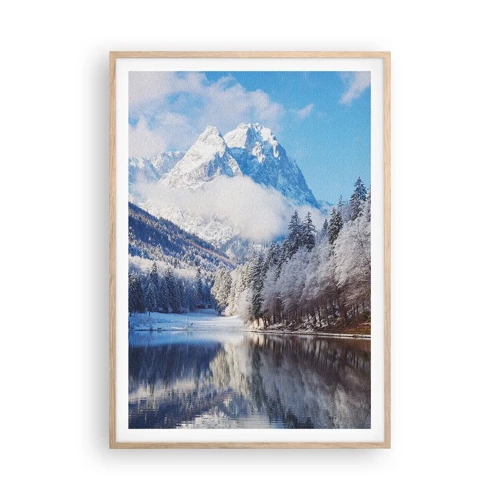 Poster in einem Rahmen aus heller Eiche - Schneefang - 70x100 cm