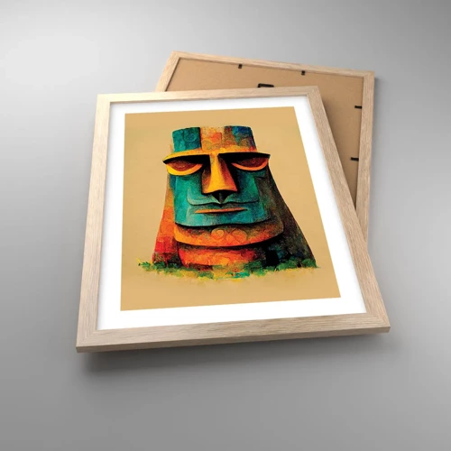 Poster in einem Rahmen aus heller Eiche - Statuenhaft und sympathisch - 30x40 cm