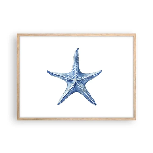 Poster in einem Rahmen aus heller Eiche - Stern des Meeres - 70x50 cm