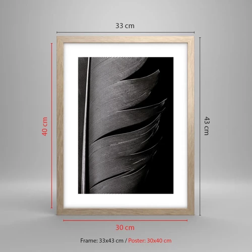 Poster in einem Rahmen aus heller Eiche - Stift – ein wunderbares Design - 30x40 cm