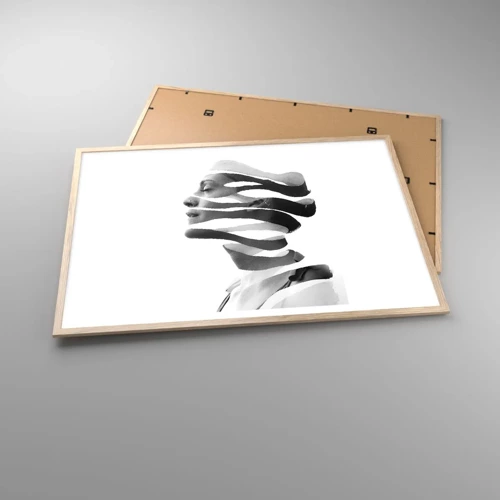 Poster in einem Rahmen aus heller Eiche - Surreales Porträt - 100x70 cm