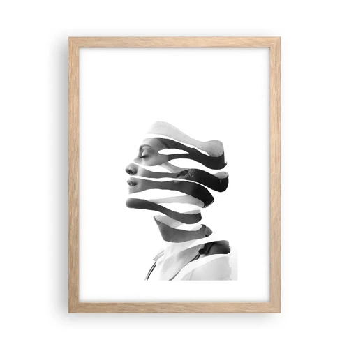 Poster in einem Rahmen aus heller Eiche - Surreales Porträt - 30x40 cm