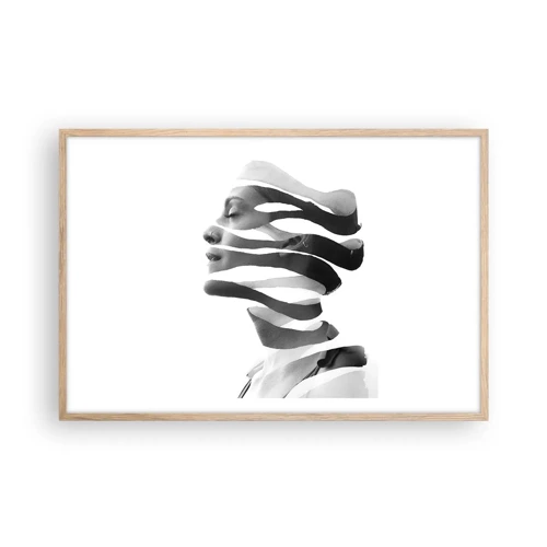 Poster in einem Rahmen aus heller Eiche - Surreales Porträt - 91x61 cm