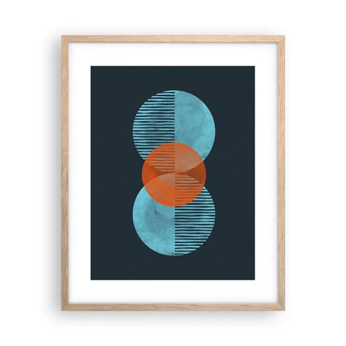 Poster in einem Rahmen aus heller Eiche - Symmetrische Komposition - 40x50 cm
