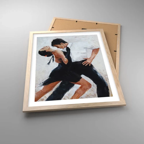 Poster in einem Rahmen aus heller Eiche - Tango meiner Träume und Träume - 40x50 cm