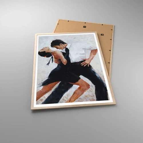 Poster in einem Rahmen aus heller Eiche - Tango meiner Träume und Träume - 70x100 cm