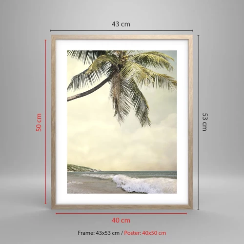 Poster in einem Rahmen aus heller Eiche - Tropischer Traum - 40x50 cm