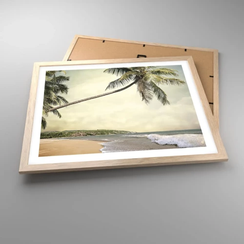 Poster in einem Rahmen aus heller Eiche - Tropischer Traum - 50x40 cm