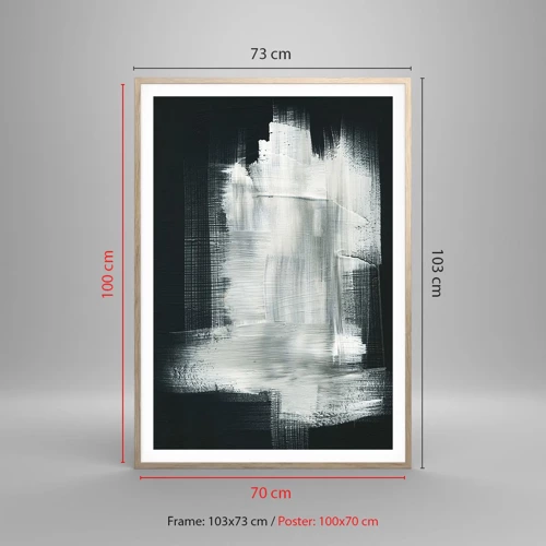 Poster in einem Rahmen aus heller Eiche - Vertikal und horizontal gewebt - 70x100 cm