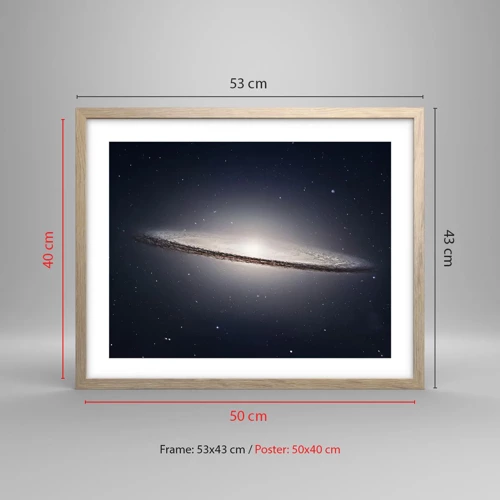 Poster in einem Rahmen aus heller Eiche - Vor langer Zeit in einer weit entfernten Galaxie ... - 50x40 cm