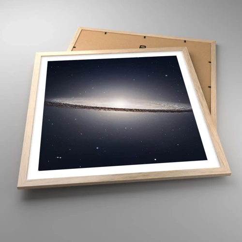 Poster in einem Rahmen aus heller Eiche - Vor langer Zeit in einer weit entfernten Galaxie ... - 50x50 cm