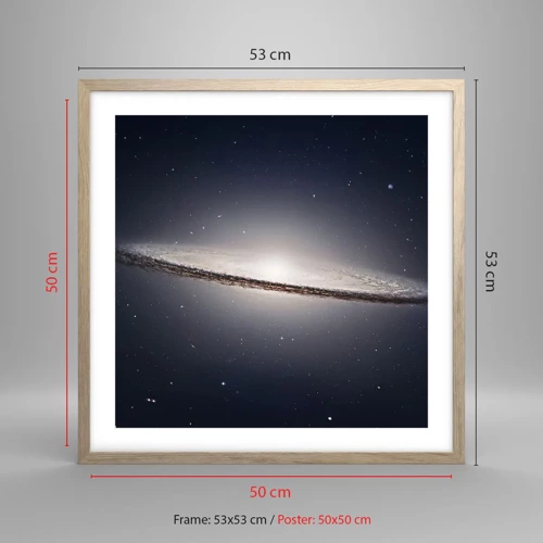 Poster in einem Rahmen aus heller Eiche - Vor langer Zeit in einer weit entfernten Galaxie ... - 50x50 cm