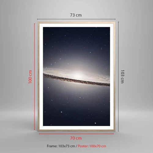 Poster in einem Rahmen aus heller Eiche - Vor langer Zeit in einer weit entfernten Galaxie ... - 70x100 cm