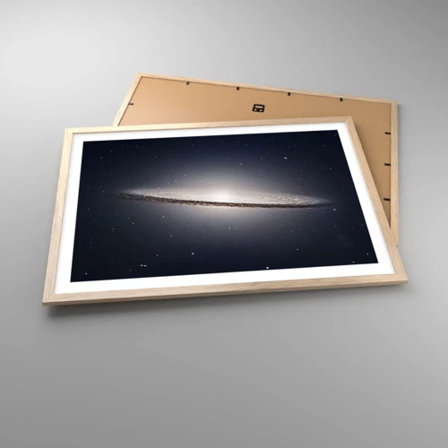 Poster in einem Rahmen aus heller Eiche - Vor langer Zeit in einer weit entfernten Galaxie ... - 70x50 cm