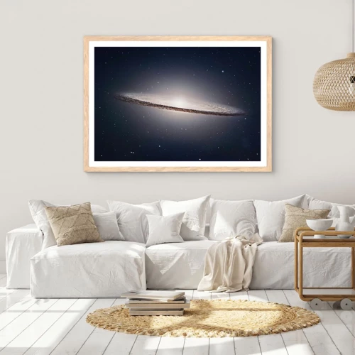 Poster in einem Rahmen aus heller Eiche - Vor langer Zeit in einer weit entfernten Galaxie ... - 91x61 cm