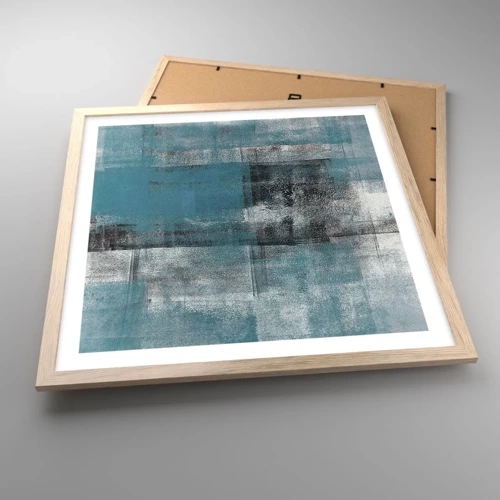 Poster in einem Rahmen aus heller Eiche - Wasser und Luft - 50x50 cm