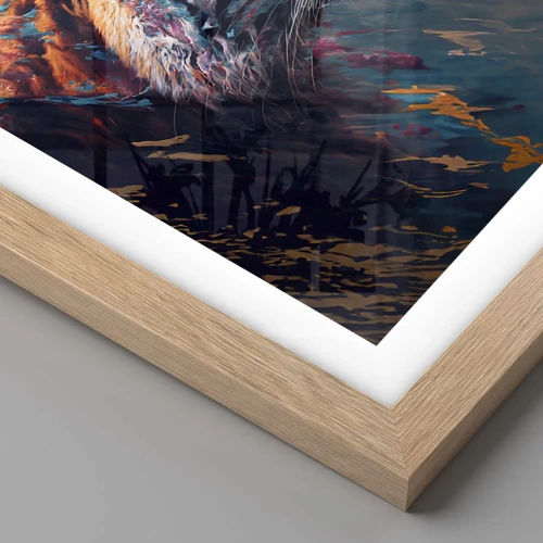 Poster in einem Rahmen aus heller Eiche - Wilde Schönheit - 100x70 cm