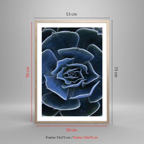 Poster in einem Rahmen aus heller Eiche - Wüstenblume - 50x70 cm