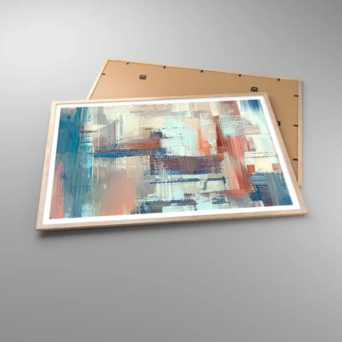 Poster in einem Rahmen aus heller Eiche - Zum Licht kommen - 100x70 cm