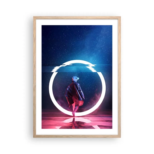Poster in einem Rahmen aus heller Eiche - Zwischen den Welten - 50x70 cm