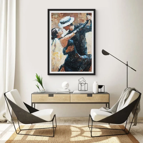Poster in einem schwarzem Rahmen - A la Rudolf Valentino - 70x100 cm
