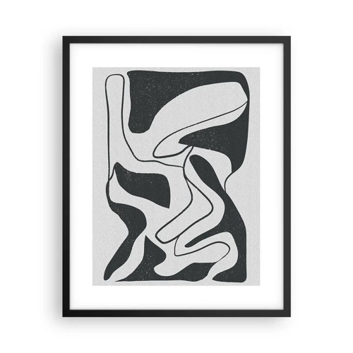 Poster in einem schwarzem Rahmen - Abstraktes Spiel im Labyrinth - 40x50 cm