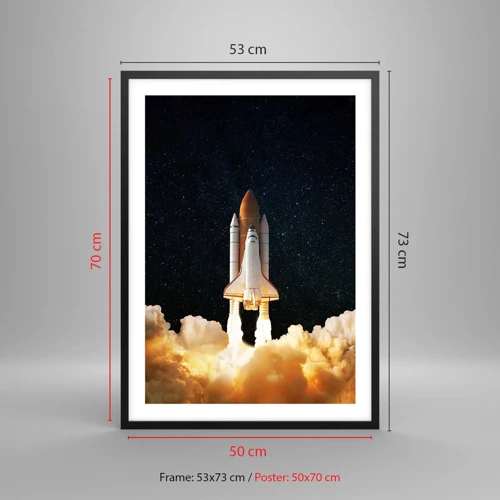 Poster in einem schwarzem Rahmen - Ad Astra! - 50x70 cm