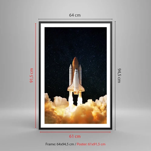 Poster in einem schwarzem Rahmen - Ad Astra! - 61x91 cm