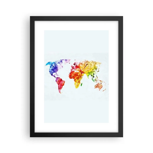 Poster in einem schwarzem Rahmen - Alle Farben der Welt - 30x40 cm