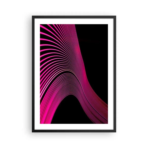 Poster in einem schwarzem Rahmen - Allee des Lichts - 50x70 cm