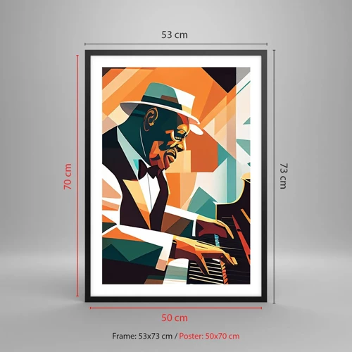 Poster in einem schwarzem Rahmen - Alles vom Jazz - 50x70 cm