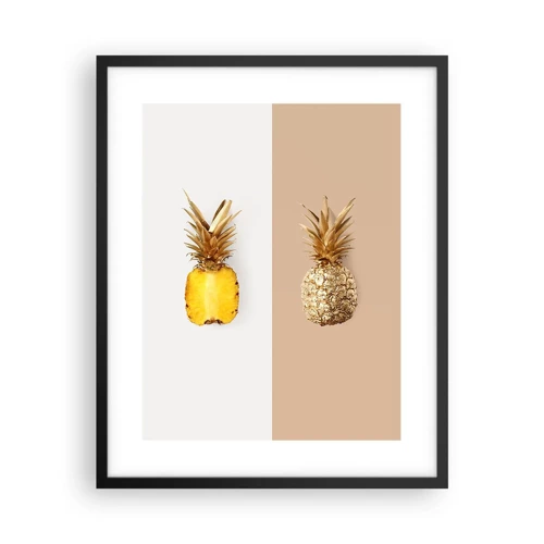 Poster in einem schwarzem Rahmen - Ananas für uns - 40x50 cm