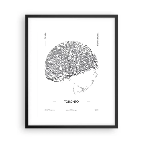 Poster in einem schwarzem Rahmen - Anatomie von Toronto - 40x50 cm