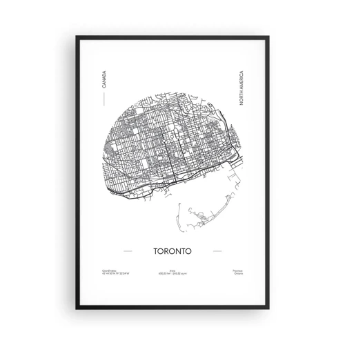 Poster in einem schwarzem Rahmen - Anatomie von Toronto - 70x100 cm