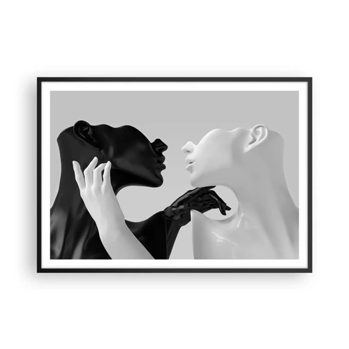 Poster in einem schwarzem Rahmen - Anziehung - Begierde - 100x70 cm