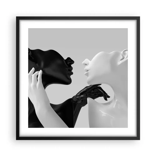 Poster in einem schwarzem Rahmen - Anziehung - Begierde - 50x50 cm