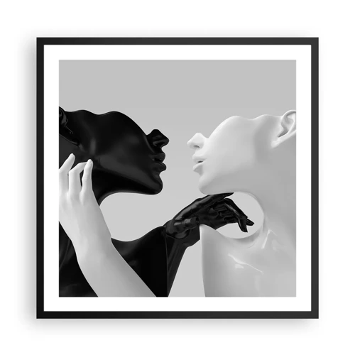 Poster in einem schwarzem Rahmen - Anziehung - Begierde - 60x60 cm