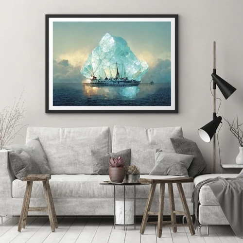 Poster in einem schwarzem Rahmen - Arktischer Diamant - 100x70 cm
