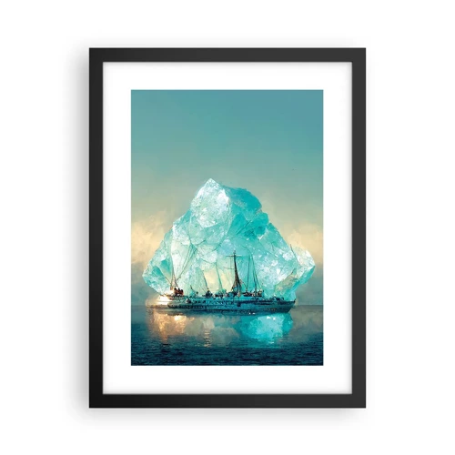 Poster in einem schwarzem Rahmen - Arktischer Diamant - 30x40 cm
